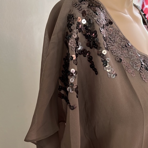 Express Sheer Top with Sequins - Picture 3 of 4